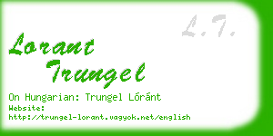lorant trungel business card