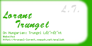 lorant trungel business card